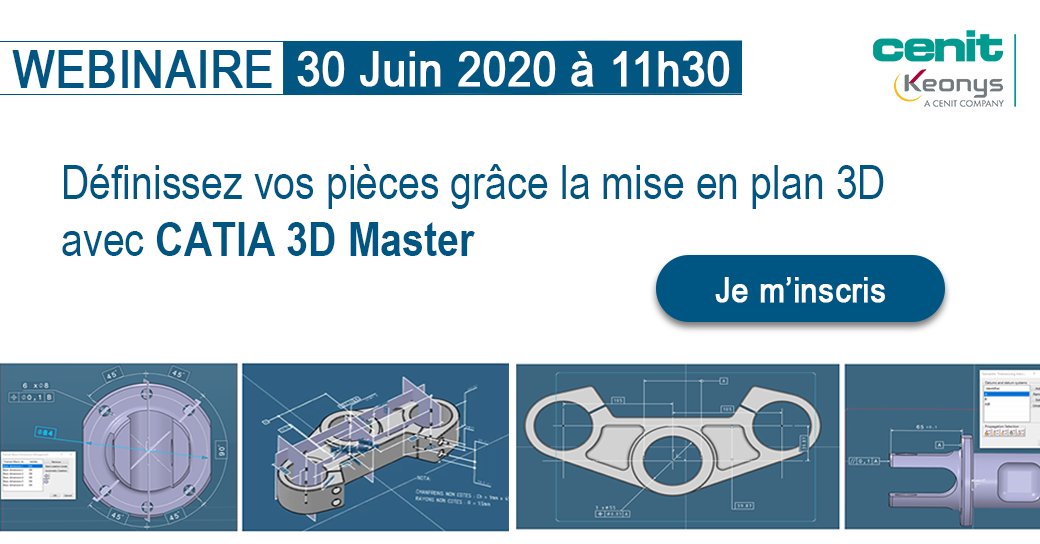 KeonysPLM's tweet photo. Vous souhaitez échanger les informations de cotation et de tolérance directement en 3D ? Venez découvrir comment réaliser la définition complète de vos pièces avec CATIA 3D Master le 30/06 à 11h30 : https://t.co/IJp0isG61W
#CATIA #3DMASTER #3DEXPERIENCE #design #conception https://t.co/1tfm7cNX9F