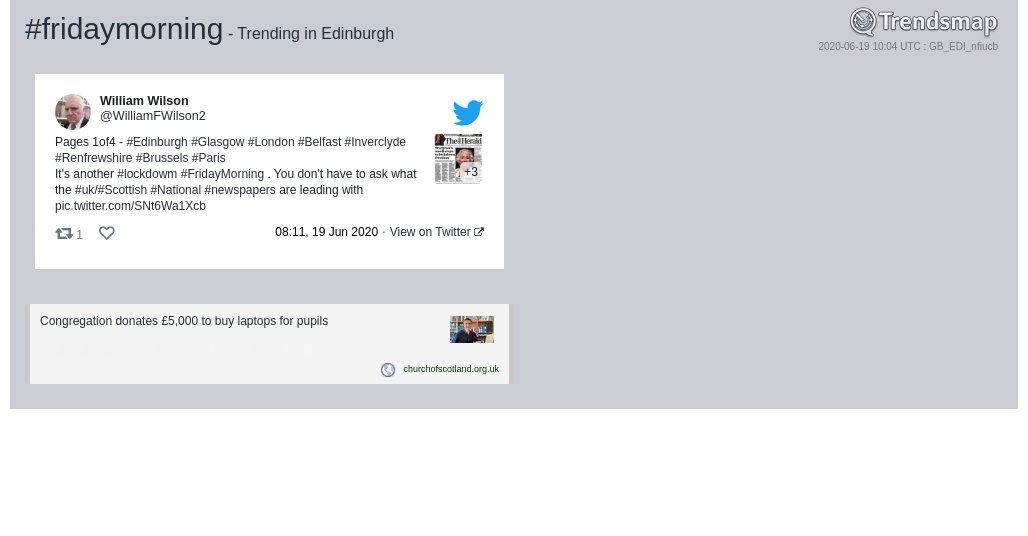 TrendsEdinburgh's tweet photo. #fridaymorning is now trending in #Edinburgh

https://t.co/jE5V5FcDYg https://t.co/GglRQkdqvC