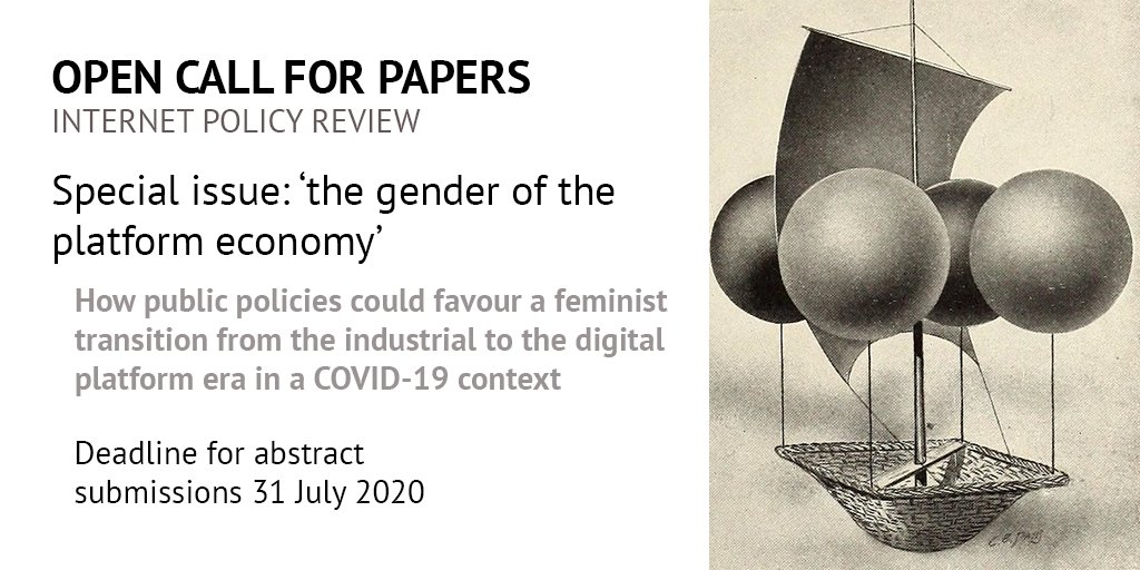 How far does the #postCOVID19 context create the conditions for economic model #transformation?

📣Open call for papers for a special issue on the #Gender of the #PlatformEconomy <a href="/PolicyR/">policy repay</a>

Co-sponsored by <a href="/dimmonsnet/">Dimmons.net</a> &amp; KISON <a href="/IN3_UOC/">The Internet Interdisciplinary Institute (IN3)</a> with <a href="/sharingaction/">Sharing Cities Action</a>

bit.ly/Call_GenderPla…