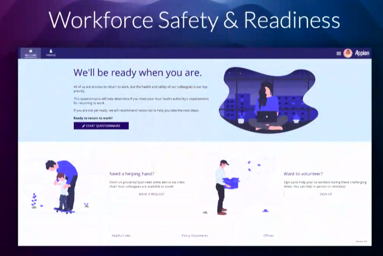 saschacutura's tweet photo. Workforce health and workplace safety is your #1 priority. Request access to The Workforce Safety and Readiness application which helps deliver a safe and smooth transition back to on-site work. https://t.co/MdFmLFlJXJ #staysafe #covid19 #worksafe #backtowork #backtobusiness https://t.co/N823qTm9VG