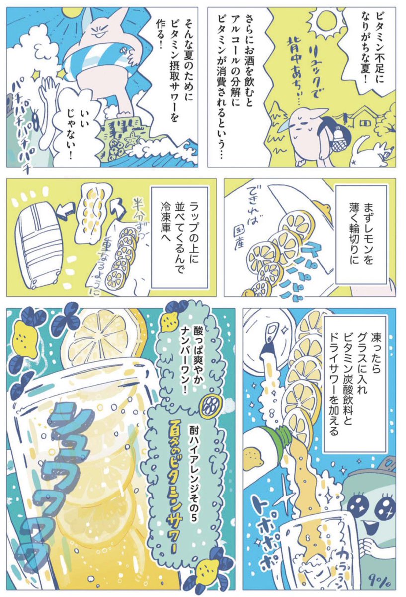 東京ウォーカー最終号に『スキマ飯』掲載されております!
東京ウォーカーでの連載ラストは酎ハイアレンジについて描きました。
レモンは冷凍しとくと本当に便利なのでおすすめです!
お蕎麦や素麺に入れてもいいかもしれないですね。
#スキマ飯
