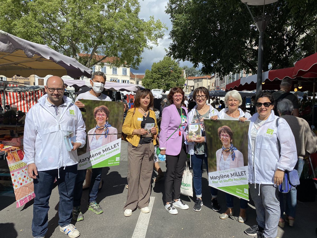 aimersaintgenis's tweet photo. Ce matin, nous étions auprès des habitants sur le marché de Saint-Genis-Laval. Le 28 juin, changeons Saint-Genis ! #Municipales2020 #notrePartiCEstSaintGenis https://t.co/fjNW0l4ve2