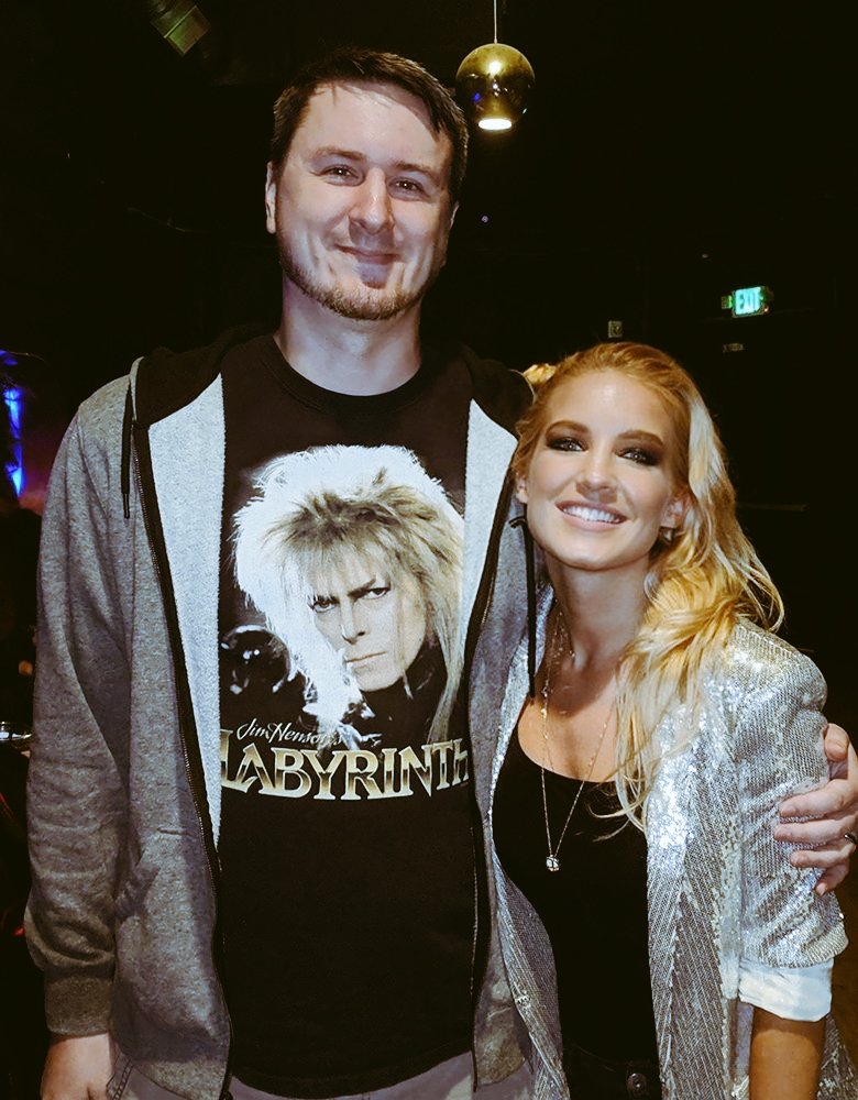 ILOVENINAMUSIC's tweet image. Here is me with Synthian @eric_majka in LA 🎹✌🏻 #synthian