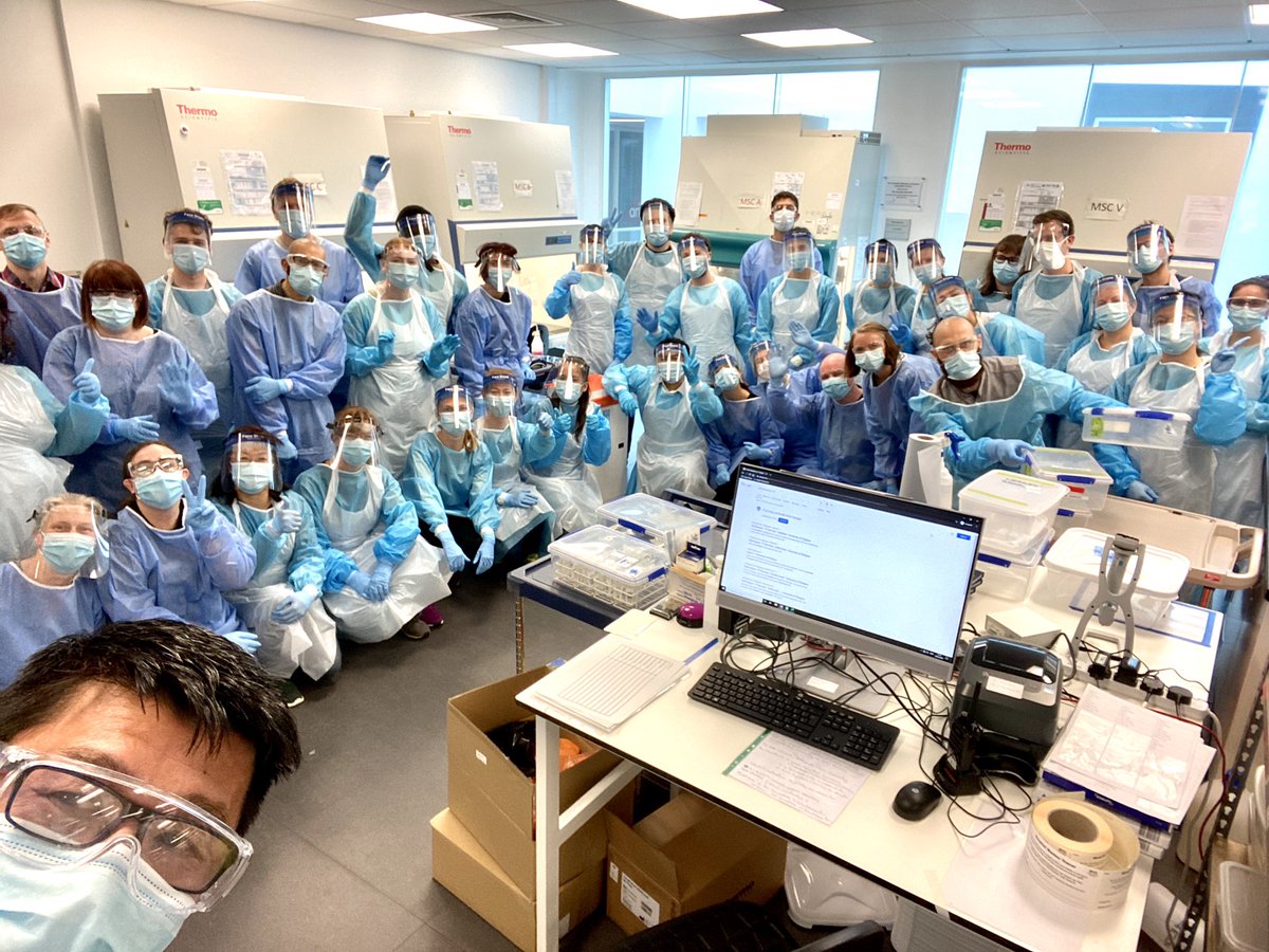 Happy Friday, all! We ❤️ this picture of our incredible team at the Glasgow <a href="/LhouseLabsUK/">UK Lighthouse Labs Network</a> #COVID19 Testing Centre, who will soon be working day AND night to process samples as Scotland moves forward during this pandemic. 

Keep up the great work, folks! 
🙏🙌 🧫 🧪 #UofGHeroes