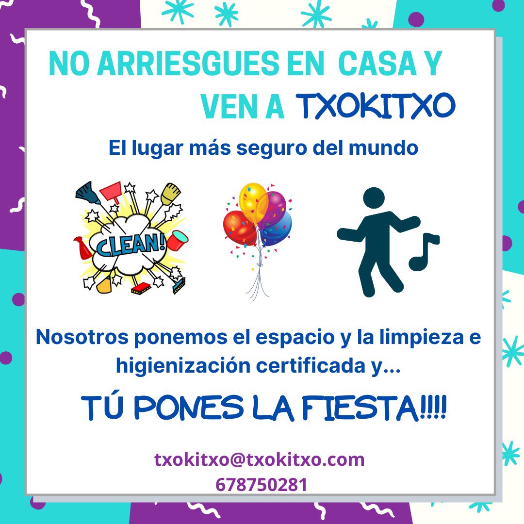 txokitxo's tweet photo. #eventoseguro #fiestasvitoria #alquilersalavitoria ... Sal de casa!!! https://t.co/0ZBCvpWhd3