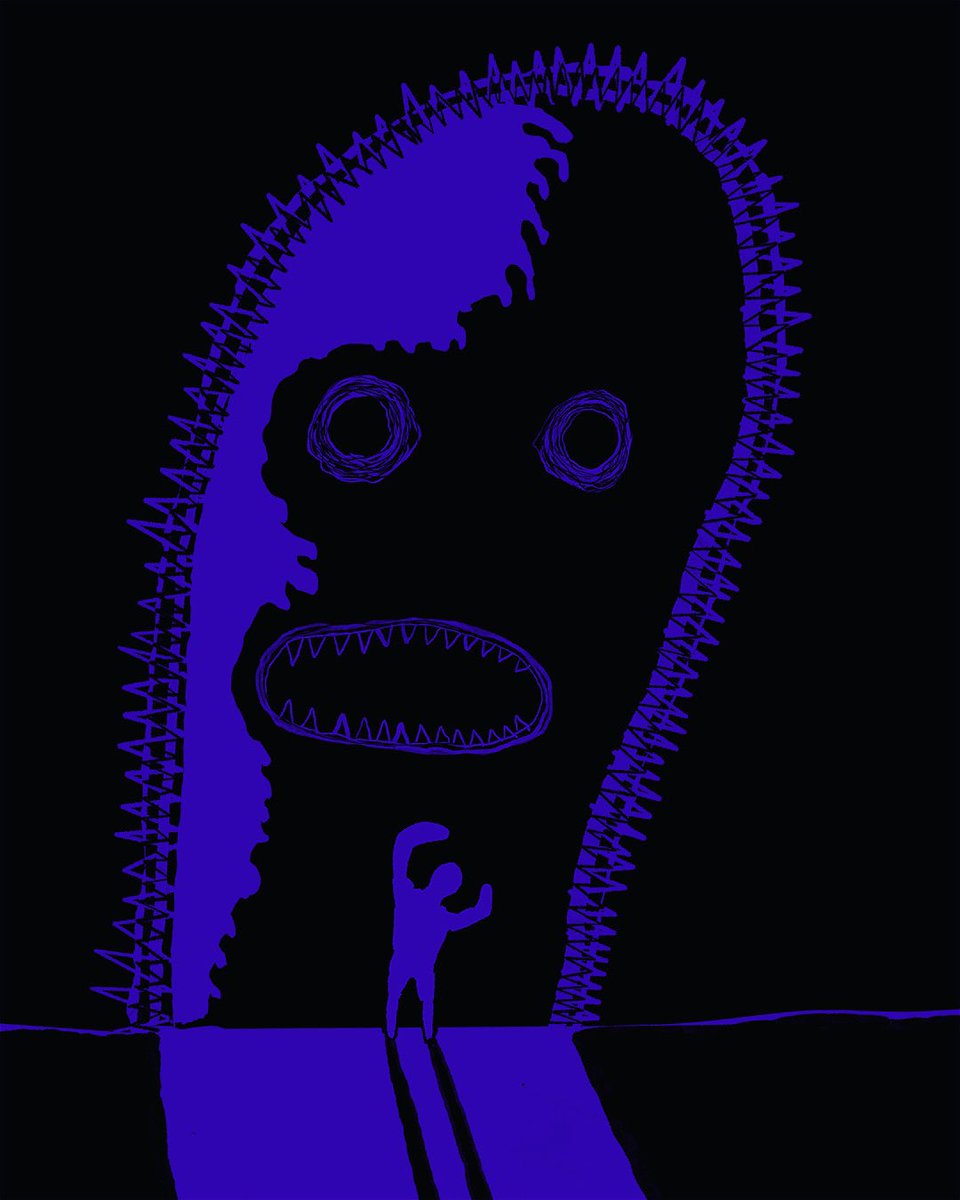 Drawing for @SHAKEBRISTOL weekly drawing prompt. This week is “emotions” and I went for self doubt. Much love to anybody out there who suffers with this ❤️