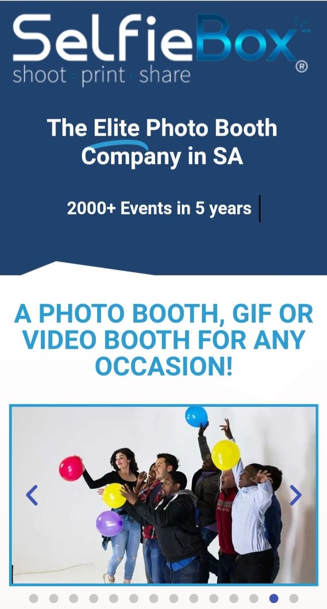 Fresh new website, new photo and video booths, and much much more!
#SelfieBoxFun #BestBoothsinSA
<a href="/SelfieBoxSA/">SelfieBox®</a>