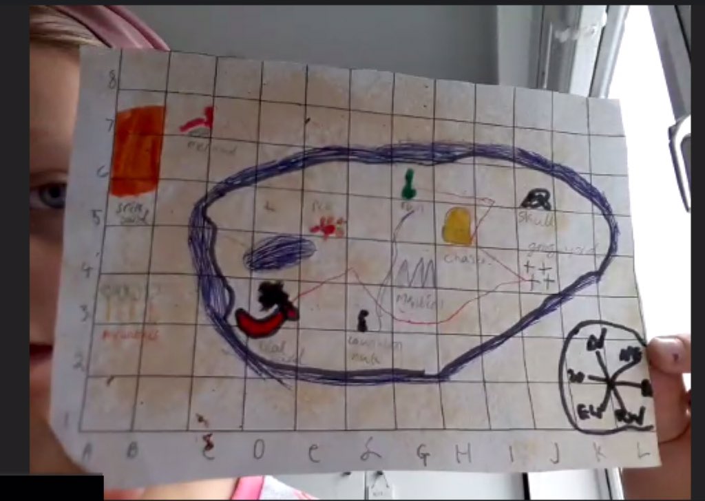loughton_david's tweet photo. Pirate Friday in Year 3 maths! The children have worked so hard all week on direction and co-ordinates. We finished off by designing our treasure maps &amp; using our new skills to direct each other around them to find the treasure! @winterfoldhs #whsmaths https://t.co/BJqD2qWrHq