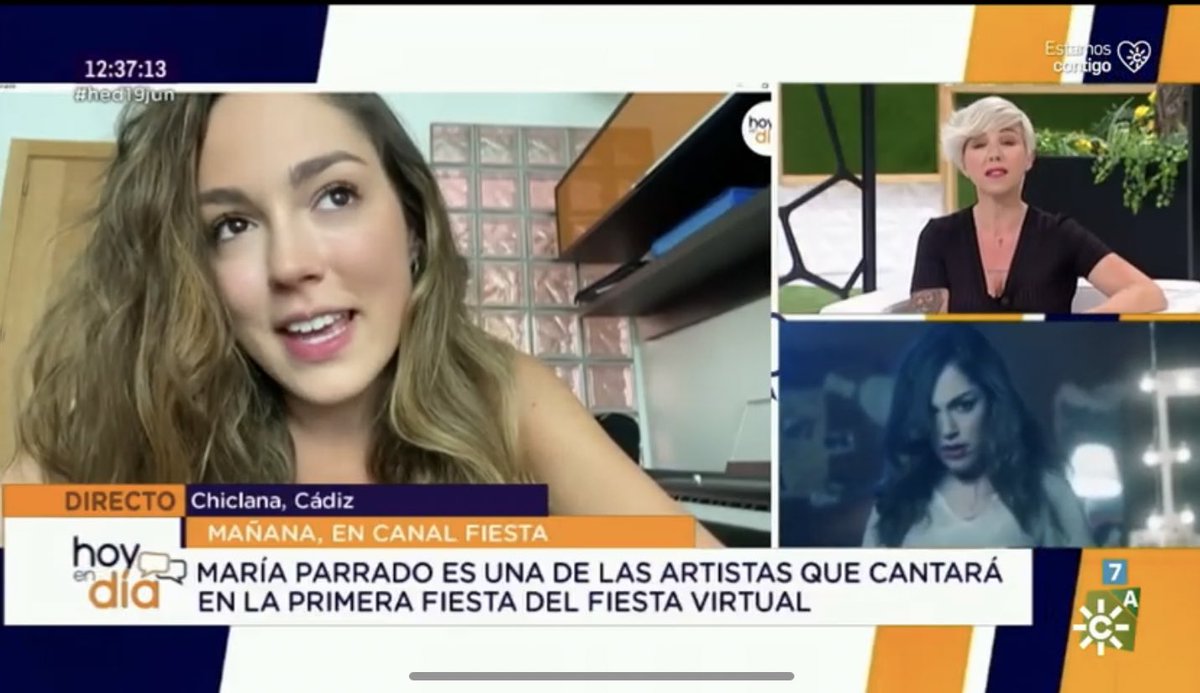 HoyEnDiaCSTV's tweet photo. #EnDirecto Hablamos con @Mariaparradovoz y con @dominguezja de la fiesta del fiesta de este sábado en @canalfiesta #Hed19jun https://t.co/Q5d62YfT1B
