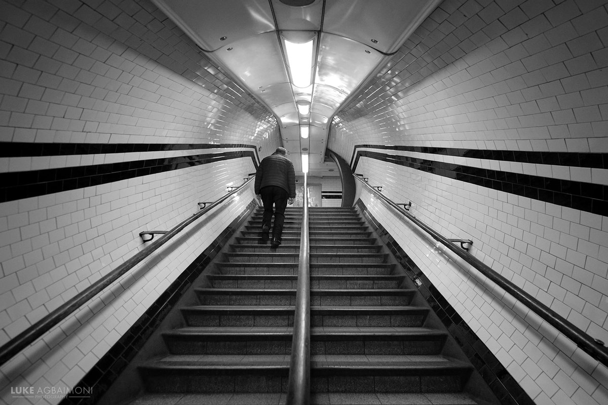 MORDEN TO EDGWAREvia CHARING CROSS 19/31on the  @NorthernLineWarren StreetTunnel vision... walking up the stairs at Warren Street London Underground StationMore photos http://shop.tubemapper.com/Warren-Street-Station/THREAD 