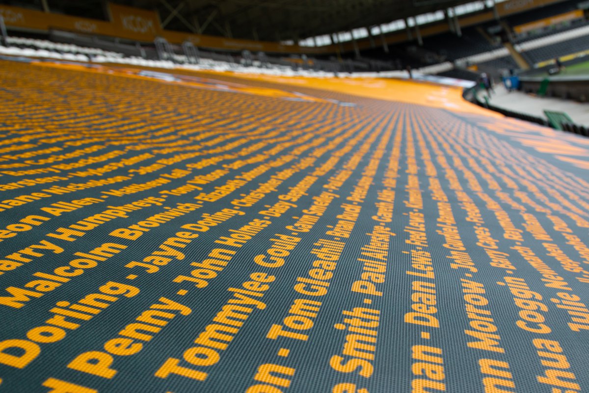 HullCity's tweet image. Sadly you cannot be here with us tomorrow, but we still want to thank you for your incredible support. 🧡

The names of every member and Club partner have been placed in the East Stand ahead of the match tomorrow. 🐯

#hcafc | #theTigers