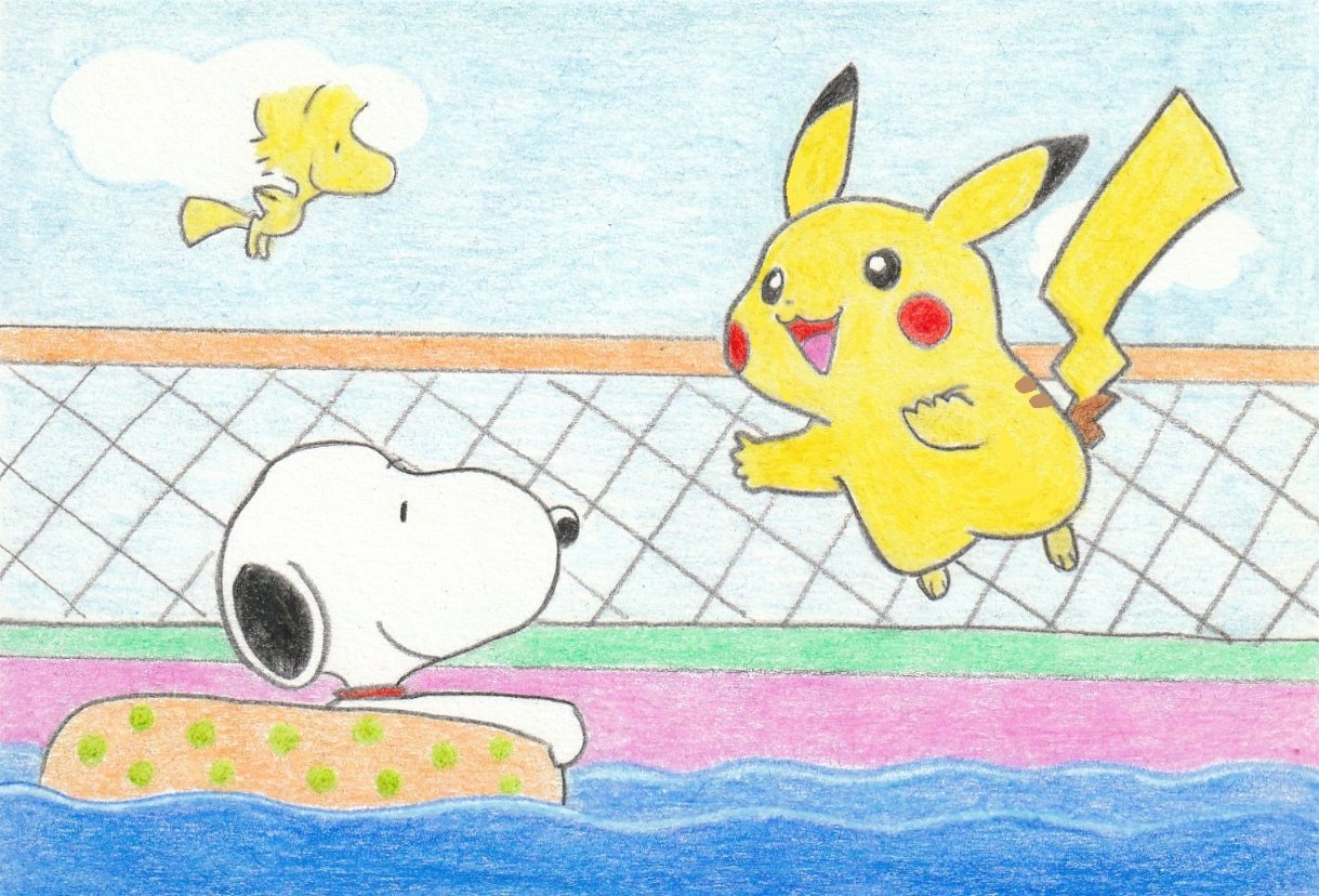 Uzivatel Sima Na Twitteru ピカチュウと一緒 イラスト スヌーピー Illustration Snoopy