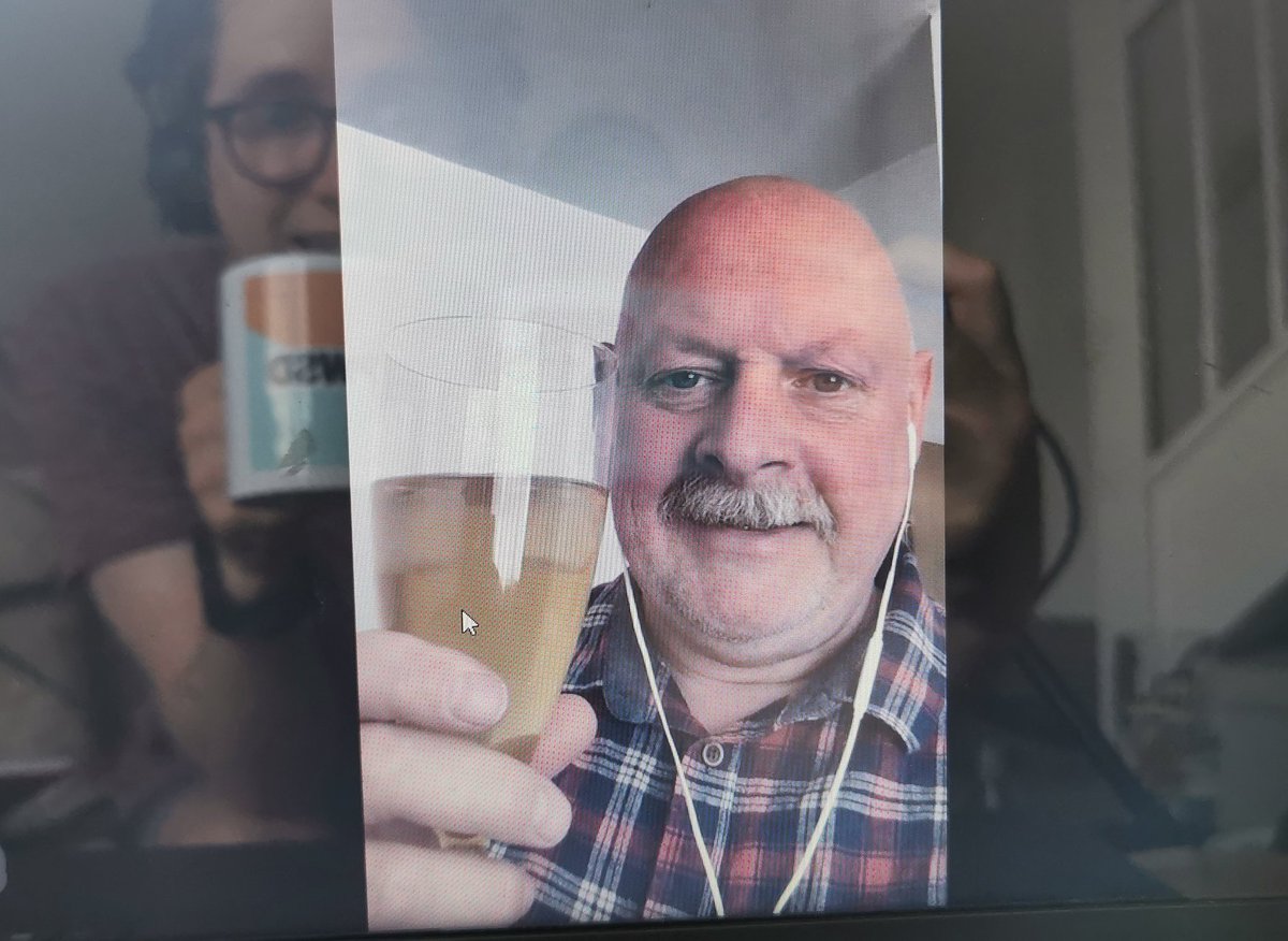 SiDeaves's tweet photo. Episode 24 of @tpartypod with @elbaldiniho1 is up and out now! Find it at your nearest podcast dealership!
This is an improvised photo as Jason's computer froze! Classic stuff!
#podcast #comedy #tea #trappedbird https://t.co/4RYxbNlTtm
