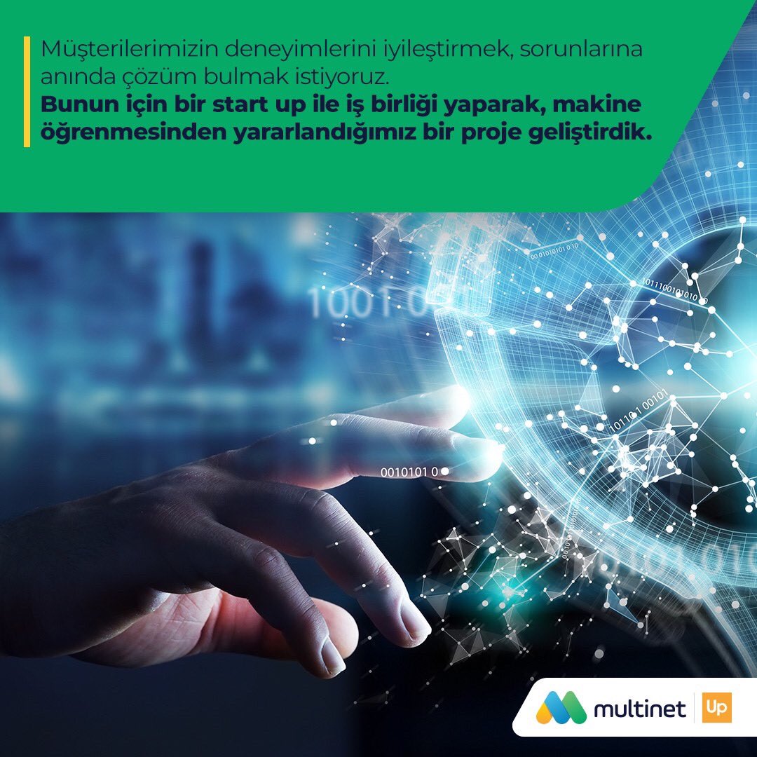 multinetcomtr's tweet photo. Makine öğrenmesi (Machine Learning), bizim için bir kavramdan öte müşteri deneyimlerini iyileştirmek ve çözümler sağlamak için kullandığımız bir teknolojidir. https://t.co/5m5gaQRuRS