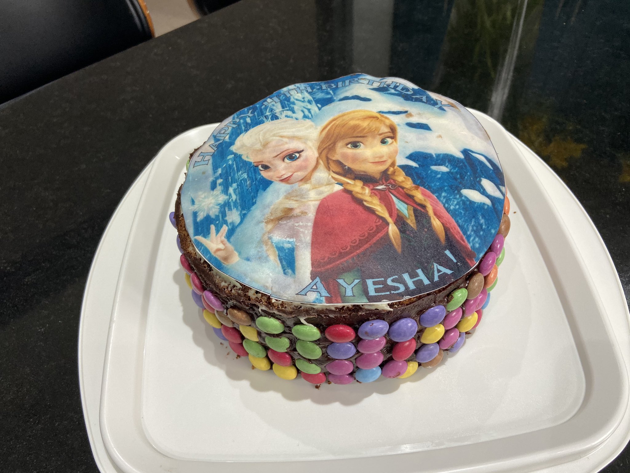 Dr Amir Khan Gp It S My Nieces 6th Birthday And I M On Cake Duties She Has Asked For A Frozen 2 Smarties Surprise Cake Very Demanding I Ve Spent Last Night
