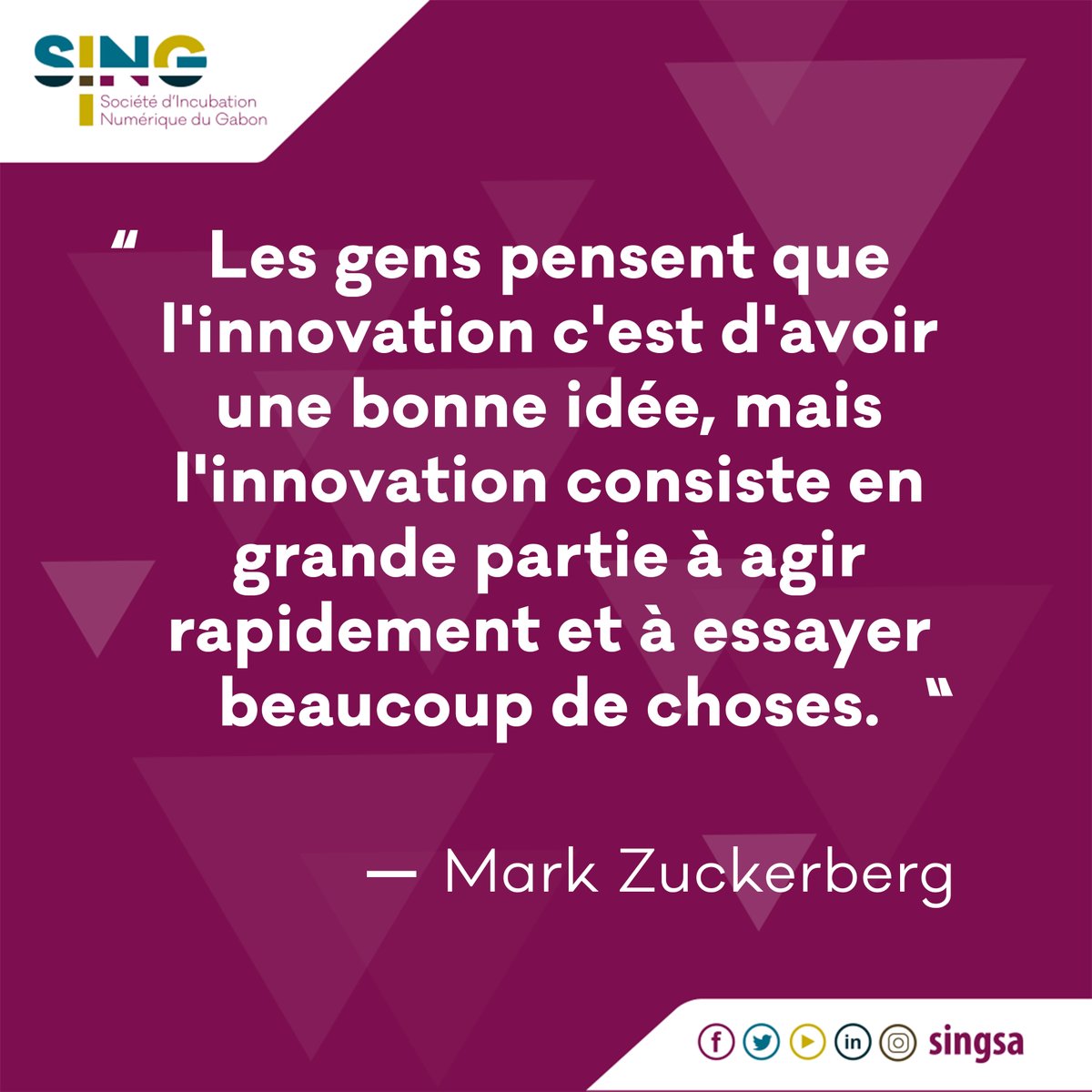 Sing Sa En Twitter Une Nouvelle Citation Ludique A Mediter Cette Semaine Que Pensez Vous De Cette Citation Du Fondateur De Facebook Dites Nous Tout Citation Methodeagile Innovation Entrepreneur T Co 0zwgga7mm0