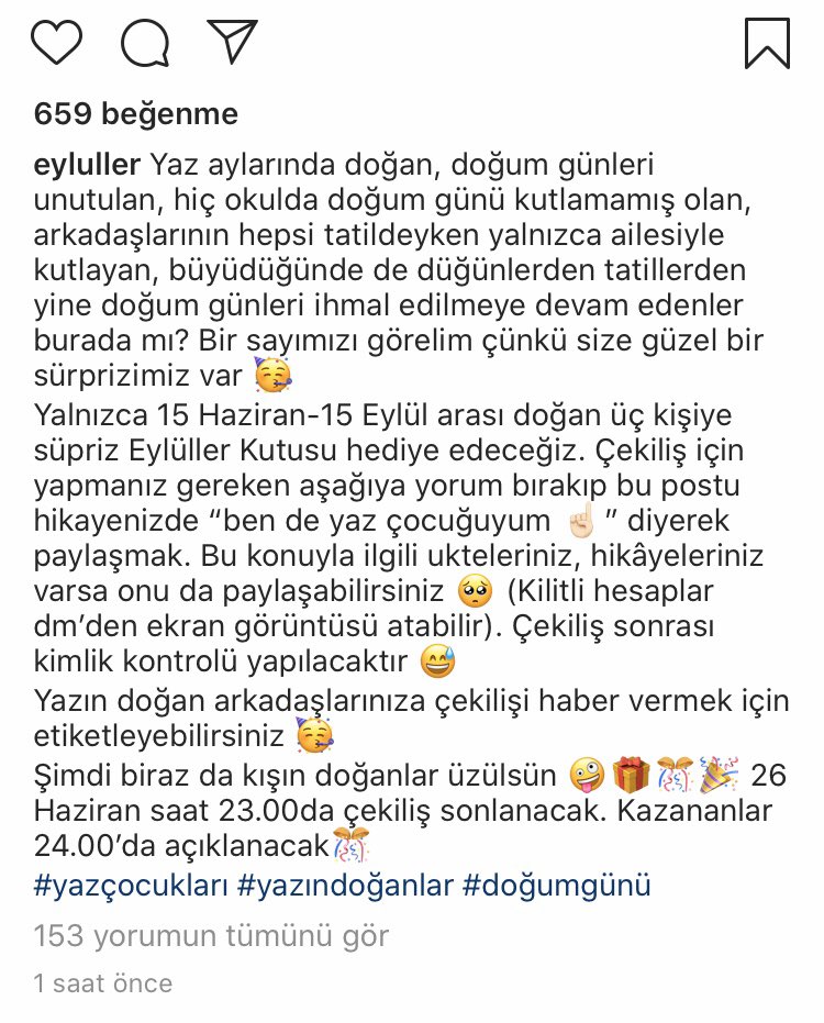 Doğum günü unutulan yaz çocuklarına bir sürprizimiz var 🥳
15 Haziran- 15 Eylül tarihleri arasında doğanlara özel bir çekiliş yapıyoruz 🎊 #yazındoğançocuklar
Katılmak için: instagram.com/p/CBnL3eDpnHl/…