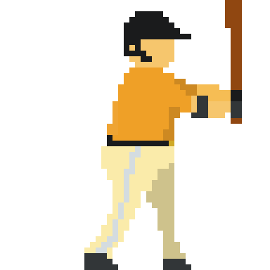 nitiham55's tweet photo. 左バッター
#8bitPainter #PixelArt #ドット絵 https://t.co/JRPrT5DtSj