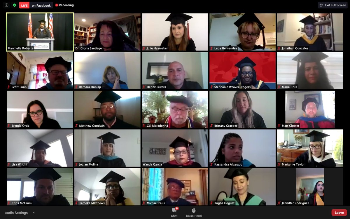 LEAP Academy held first-ever virtual graduation ceremony for the Class of 2020. 100% Graduation Rate for 16th years.