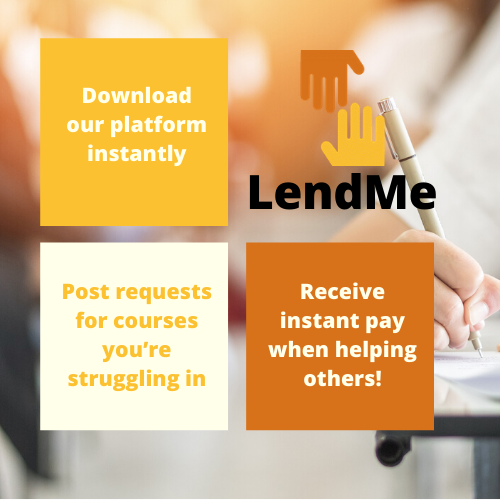 LendMeInc's tweet photo. Whether you're acing your classes and want to make money helping others do the same or you are struggling in your classes and need help—there are so many benefits to downloading #LendMe. 

#tutoring #study #college #university #sideincome https://t.co/VlJdCSISGv