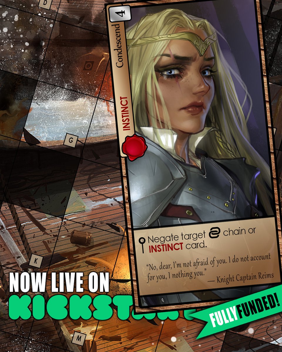 #SaltAndBones live on Kickstarter! (link in bio)

Today's Card Spotlight will be 𝐶𝑜𝑛𝑑𝑒𝑠𝑐𝑒𝑛𝑑 - when you need to knock them down a peg. 

Well... Need? Maybe not. Want? 𝒀𝒆𝒔.

Available now on Kickstarter! (link in bio)

#tabletopgames #boardgames #boardgamegeek