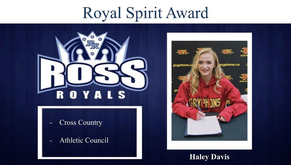 Congratulations to Noah Van Dam and Haley Davis who have been awarded with our brand new award, the Royal Spirit Award!!🏐🏅🏃‍♀️