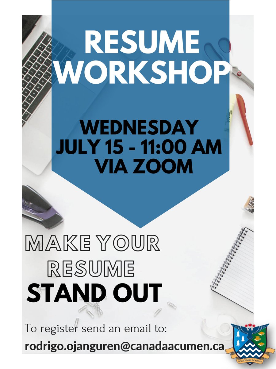 Want your professional resumes to  stand out even more? Then check out the free resume workshop happening live on July 15th @ 11:00AM via Zoom. Check your MySCC emails for further communications next week and how to register!