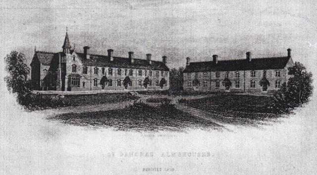 6/ Veering east down Southampton Road, you come to the St Pancras Almshouses, built as ‘an asylum for decayed and deserving ratepayers of the parish’ in 1859. Hard to photograph now but seen well in the 1861 etching.