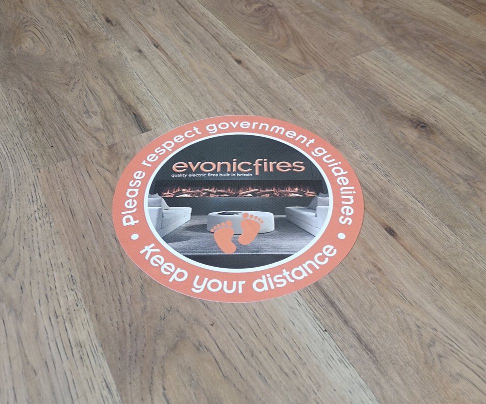 Safety first! Our new evonic social distancing signs already in place @stratfordfireplaceandstove @evonicfires #keepyourdistance #staysafe #socialdistancing