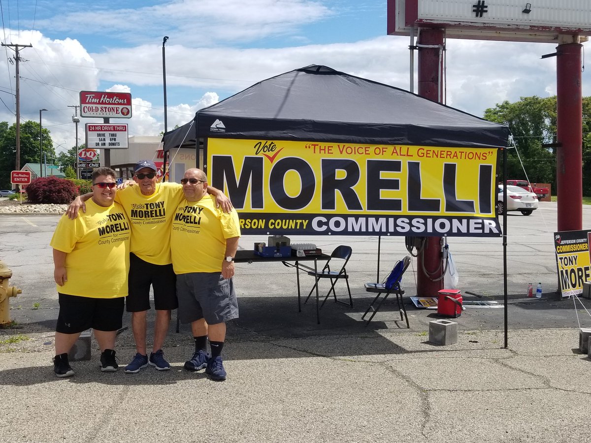 VoteMorelli's tweet photo. Mobile office hours setup in steubenville today, stop by and chat if you're in the area @WTOV9 https://t.co/2cR1voLIxv