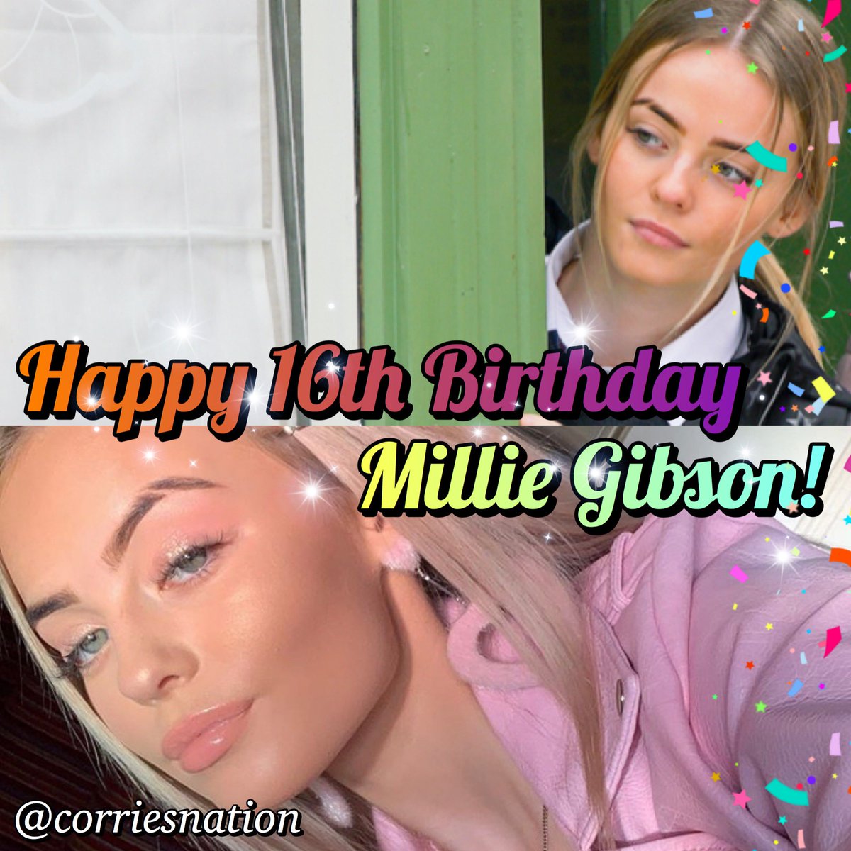 corrienewstweet's tweet photo. Happy 16th Birthday Millie Gibson! 🎉
♡︎
#Corrie #coronationstreet #corriecanada #corriecast #coronationstreetcast #itv #soapopera #soaps #corrienews #corriespoilers #soapnews #soapspoilers #coronationstreetspoilers #corriebirthday #milliegibson #kellyneelan https://t.co/NZ00zL7eGq