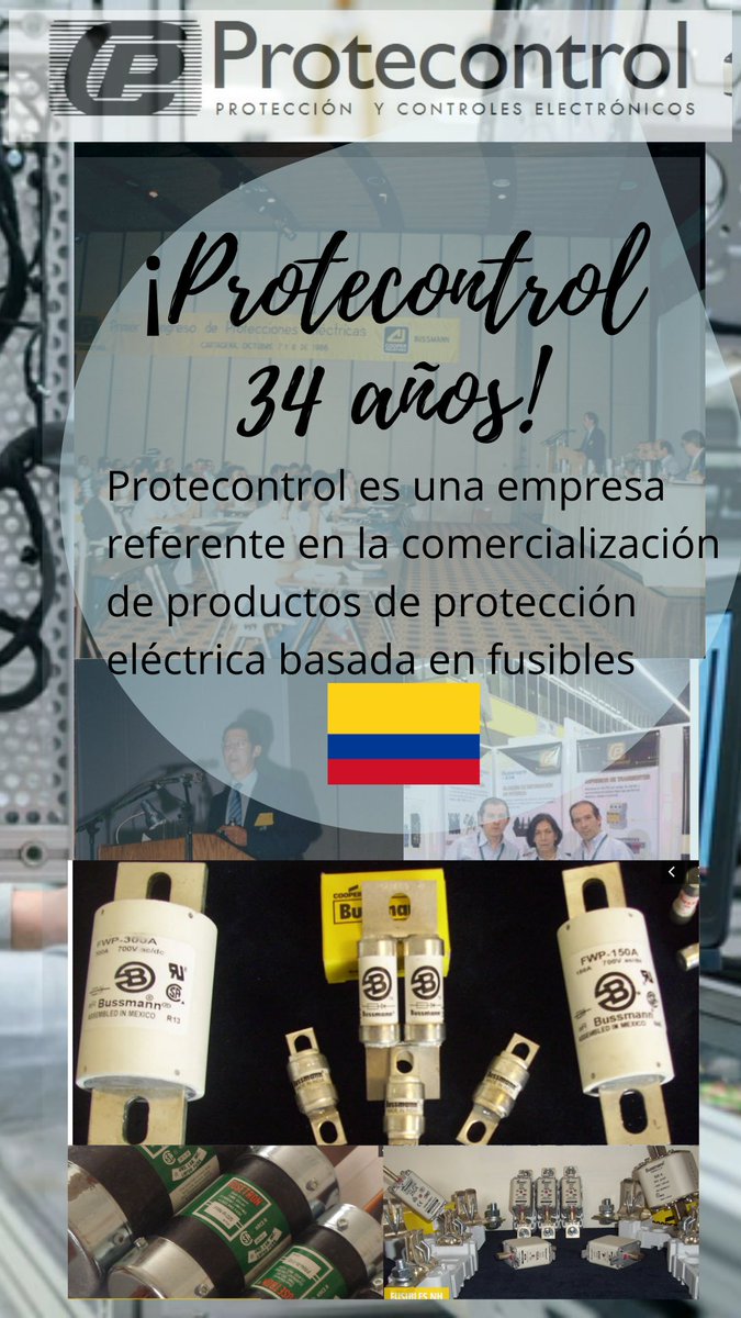 Protecontrol's tweet photo. PROTECONTROL LTDA 34 años
Website https://t.co/90rbg0GzbO

#eaton #bussmann #fusibles #mersen #littelfuse #siba #siba #protecontrolfusibles #bussmanncolombia #dfelectric #tecnologia https://t.co/gXZs1PPgdr