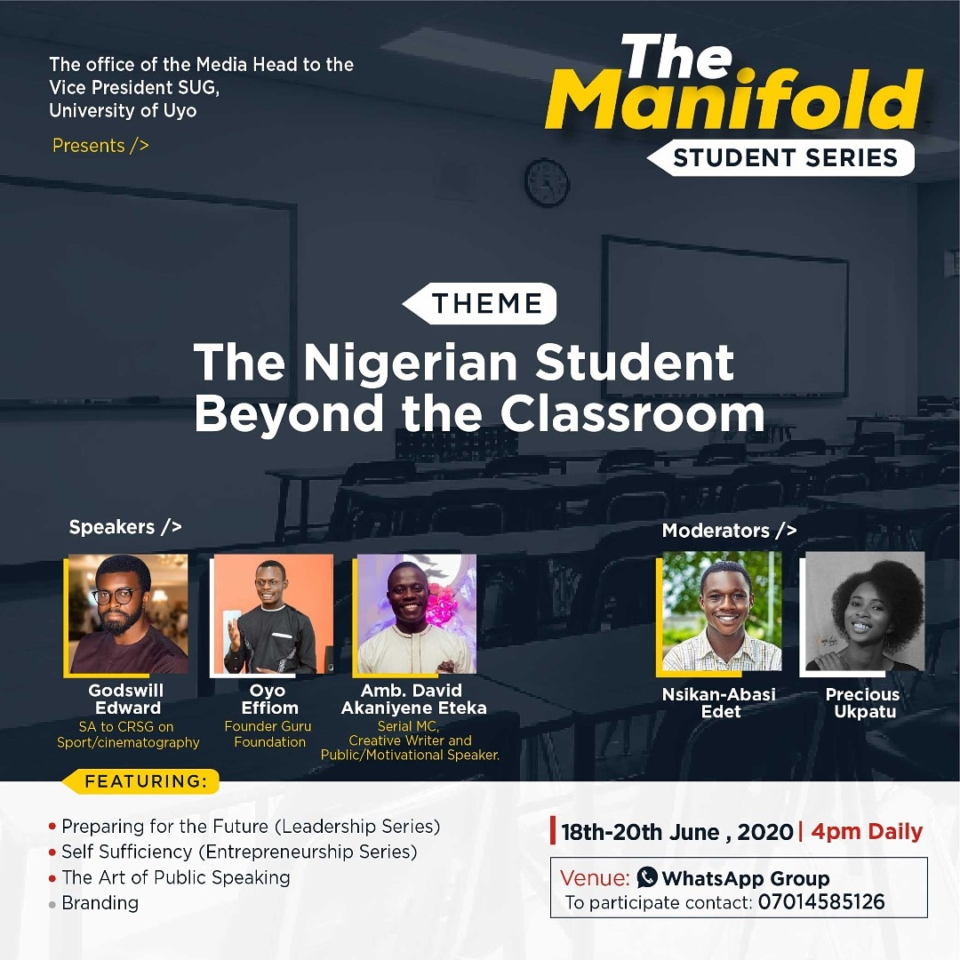 effiom_oyo's tweet photo. Students have the capacity to create a #youeconomy. I will be inspiring #uniuyo students this night courtesy of the Student Union Government. #guru #gurusession https://t.co/8FELSEzsrA