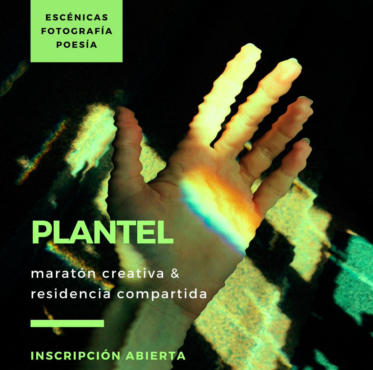 MaratonPlantel's tweet photo. @radioulaplata te invita a PLANTEL, maratón creativa y un espacio de encuentro, cuarentena mediante, en la virtualidad. Impulsado por @MulaCultura.
https://t.co/5wwDhBiu7s
@Metro951 @futurockOk @RadioNacionalFM https://t.co/VpL6hOQUQC