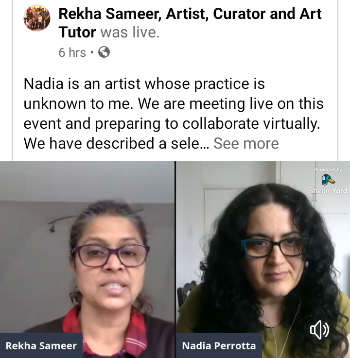 Video interview by the curator Rekha Sameer. 

Follow the conversation and the challenge at this link
facebook.com/RekhaSameerArt…