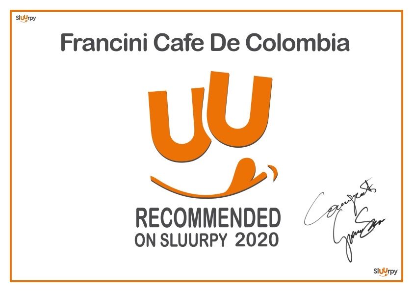 Sluurpy have awarded us the Certificate of Excellence after we received a high number of recommendations on their platform 😁☕️✨