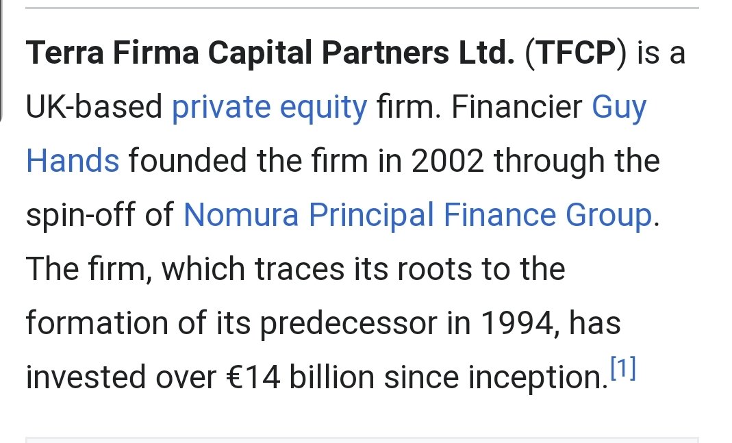 Terra Firma the other company responsible for the private equity that went into Impetus16/