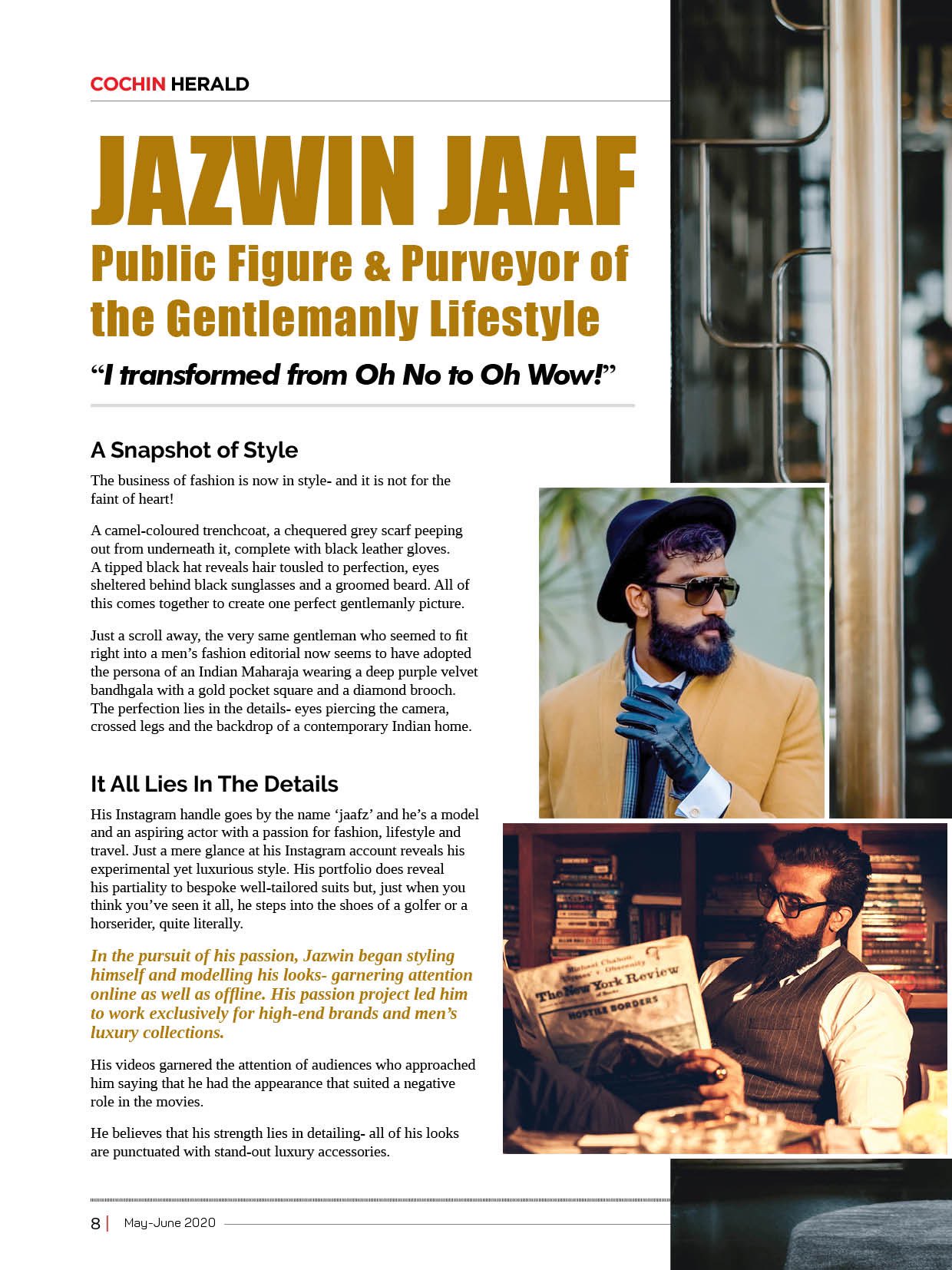 Jazwin Jaaf & becoming India's stylish gentleman - The Statesman