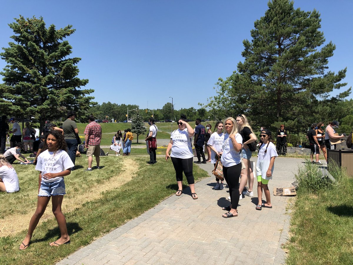 People are gathering in #Sudbury for #BlackLivesMatter rally