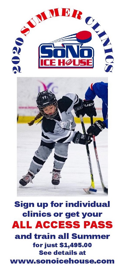 Get back on the ice and gear up for the season with SoNo's Summer Clinic's! 

Click to register &amp; for more information about our Covid-19 precautions: sonoicehouse.com/summer2020