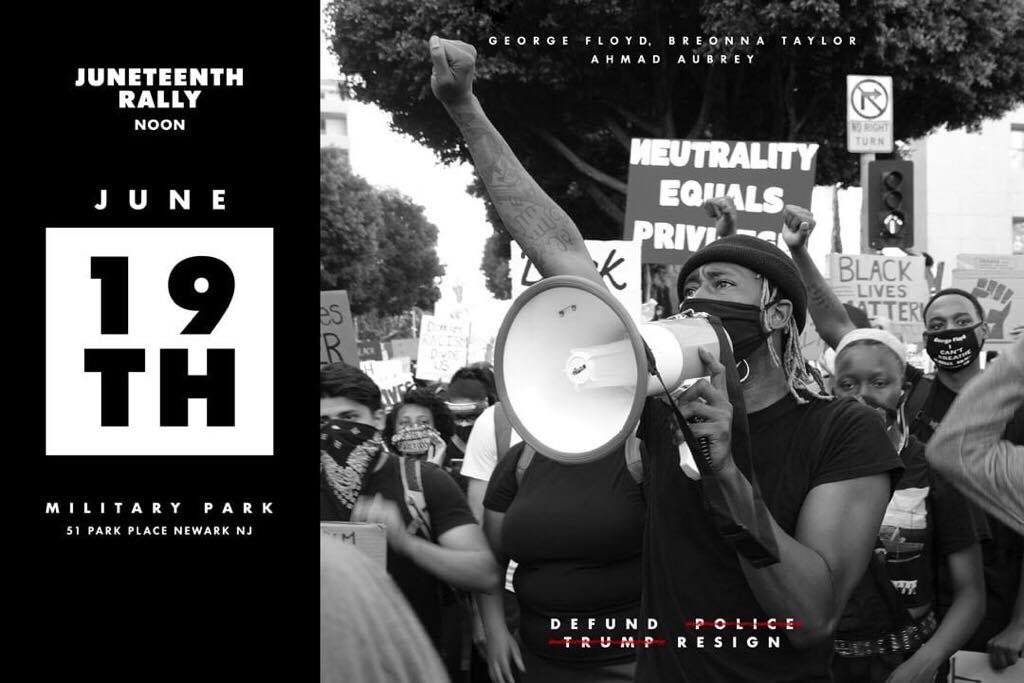 TheRealCzezre's tweet photo. #JUNETEENTH2020 #HappyJuneteenth #NewarkProtest #newarkrally #newarkrebellion let’s go going on now https://t.co/gqGVhje9Xk