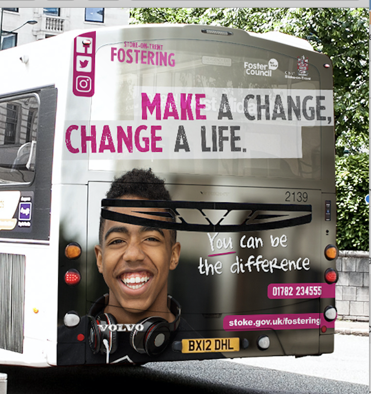 Loving this new bus campaign, live across Stoke, recruiting carers for vulnerable children <a href="/SoTCityCouncil/">Stoke-on-Trent CC</a> #fostering #localauthorities <a href="/OOHChrisMorris/">Chris</a> <a href="/juliancarter11/">julian carter</a>