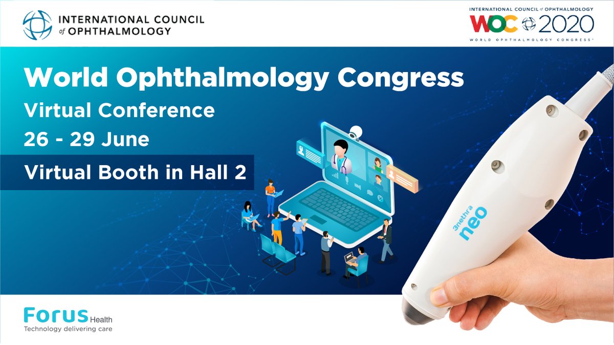 The #WorldOphthalmologyCongress (#WOC2020) organized by the International Council of #Ophthalmology will be held from 26 - 29 June. 

Join us at our #WOC Virtual Booth (Hall 2) to explore our flagship product, the #3nethraneo, a pediatric #widefieldimaging system. 

#conference