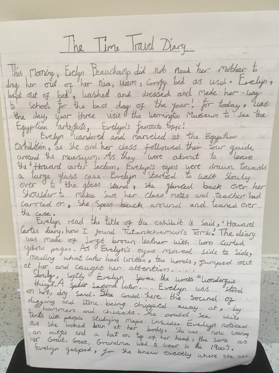 overleighY3's tweet photo. Introducing Hilda-Mae's The Time Travel Diary, a lovely story beautifully linked to our Egypt topic. It's a really enjoyable read but even better when read by Hilda-Mae. Go to our Instagram page and hear her - what a superstar! https://t.co/lc5aSKUYlf