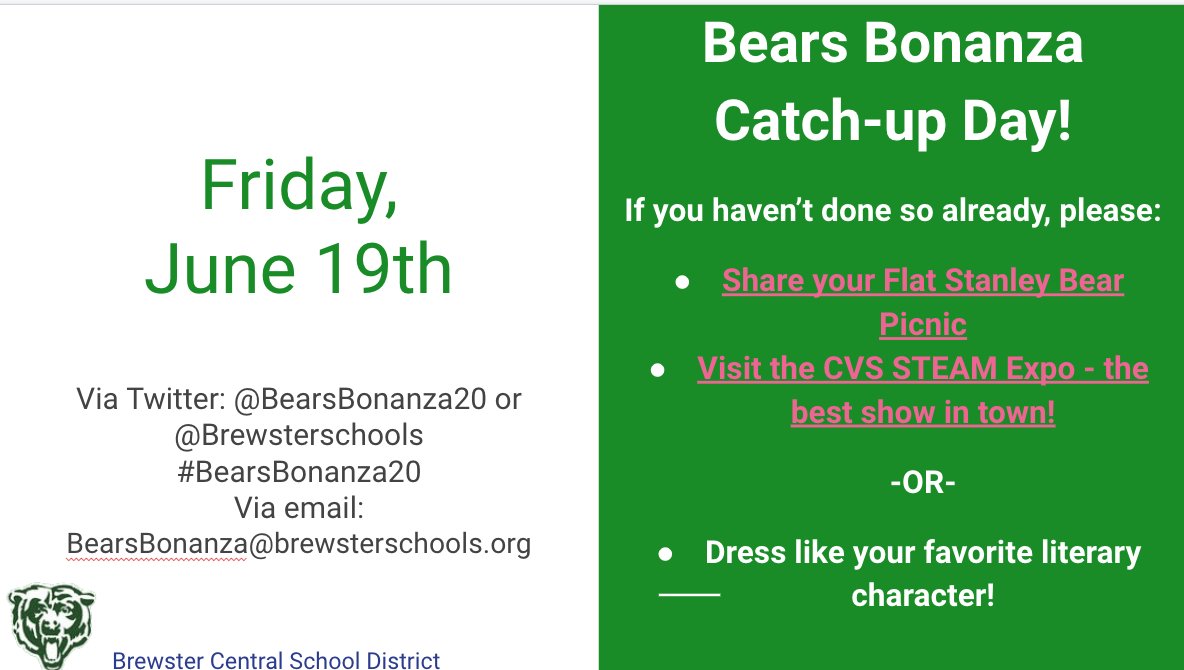 Bears Bonanza continues!  Keep the Brewster spirit going!  tinyurl.com/ybxstsww
<a href="/brewsterschools/">Brewster Central School District</a> @BCSD_Dir_PPS <a href="/BCSD_Athletics/">Brewster Athletics</a> <a href="/bcsdinnovates/">BCSDInnovates</a> @BrewsterSup <a href="/BCSD_Asst_Supt/">Michelle Gosh, Ed.D.</a> <a href="/BCSD_BHSPrin/">BCSD_BHS_Principal</a> <a href="/WMSJohn_Clark/">John Clark</a> <a href="/MrsAndriello/">BCSD AssistSupCIA</a> @BCSD_Principal