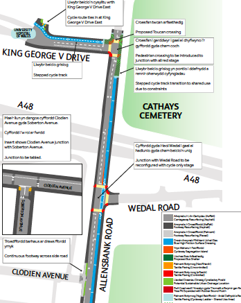 The route continues along Allensbank Road. Again this will see the unavoidable removal of car parking on the cemetery side. Again this will not be an easy loss for some people. Residents parking would be prioritised over commuters who commonly park here.