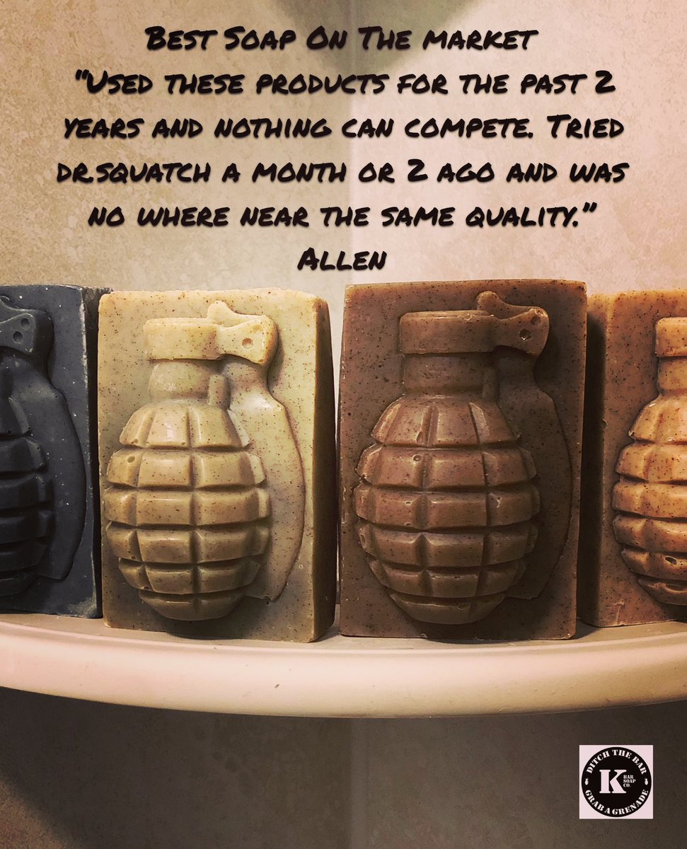 Kbarsoapco's tweet photo. Our customers say it the best. #feedbackfriday ๐ฟ๐บ๐ธ๐ฆ
๐งผ
#ditchthebar #grabagrenade #showerwithfreedom #mansoap #always #allnatural #๐บ๐ธ https://t.co/oDC0w0Hxau