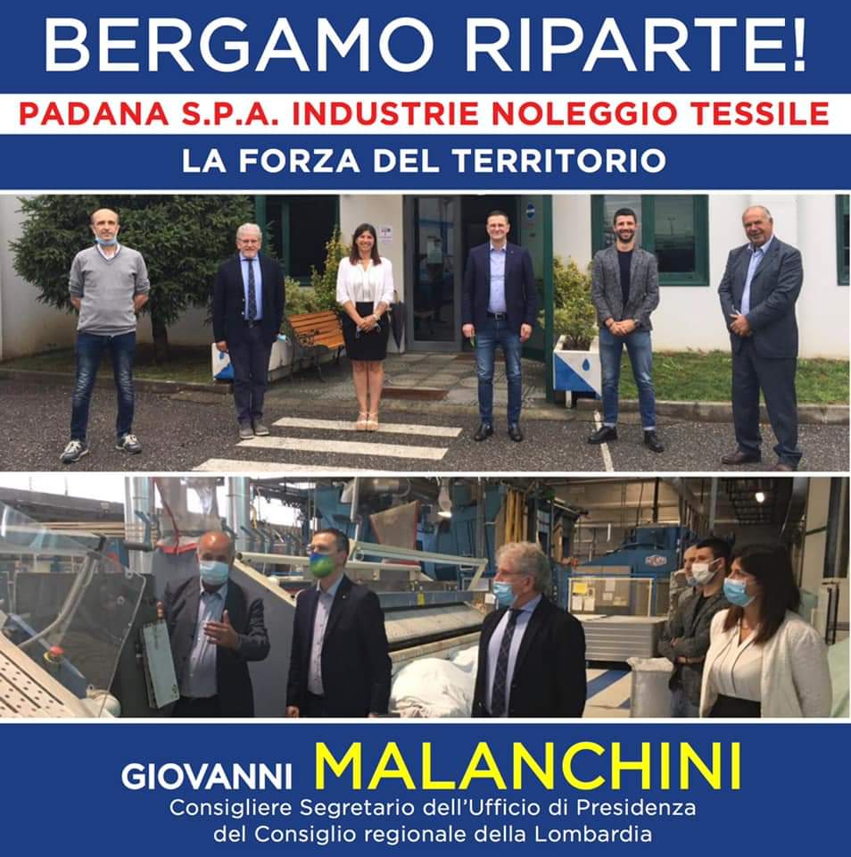 GioMalanchini's tweet photo. Alcune realtà territoriali incontrate in questi giorni, la Stil Gomma e la sua #Bergamask, il Mulino Flli Castelli, la Padana spa di Bariano operante nell'alberghiero e ristorazione, il Pot di #Calcinate, laboratorio unico in Europa! #BergamoRiparte #RipartiLombardia #Malanchini https://t.co/MW0yAz2til