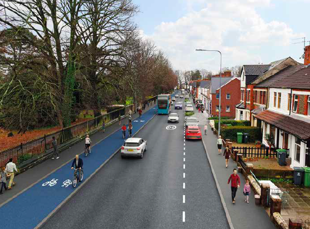 The route continues along Allensbank Road. Again this will see the unavoidable removal of car parking on the cemetery side. Again this will not be an easy loss for some people. Residents parking would be prioritised over commuters who commonly park here.