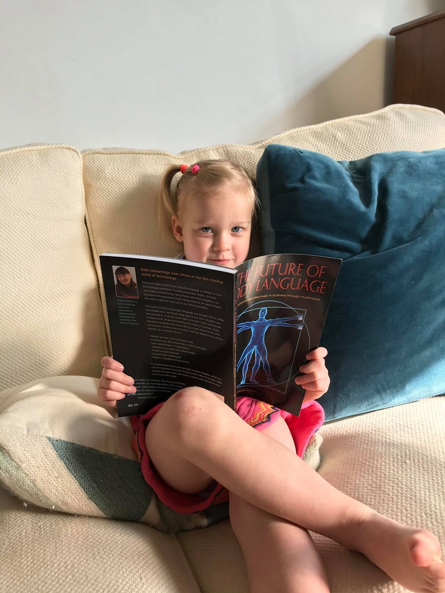 carolerailton's tweet photo. Start Young! Without any prompting this is the book this young lady picked up and started reading in her mother's home. #TheFutureofBodyLanguage showing you how to perform on multimedia. Just right for todays activities on line.
https://t.co/SK1L3dFrSn https://t.co/FNtOEyFYXF
